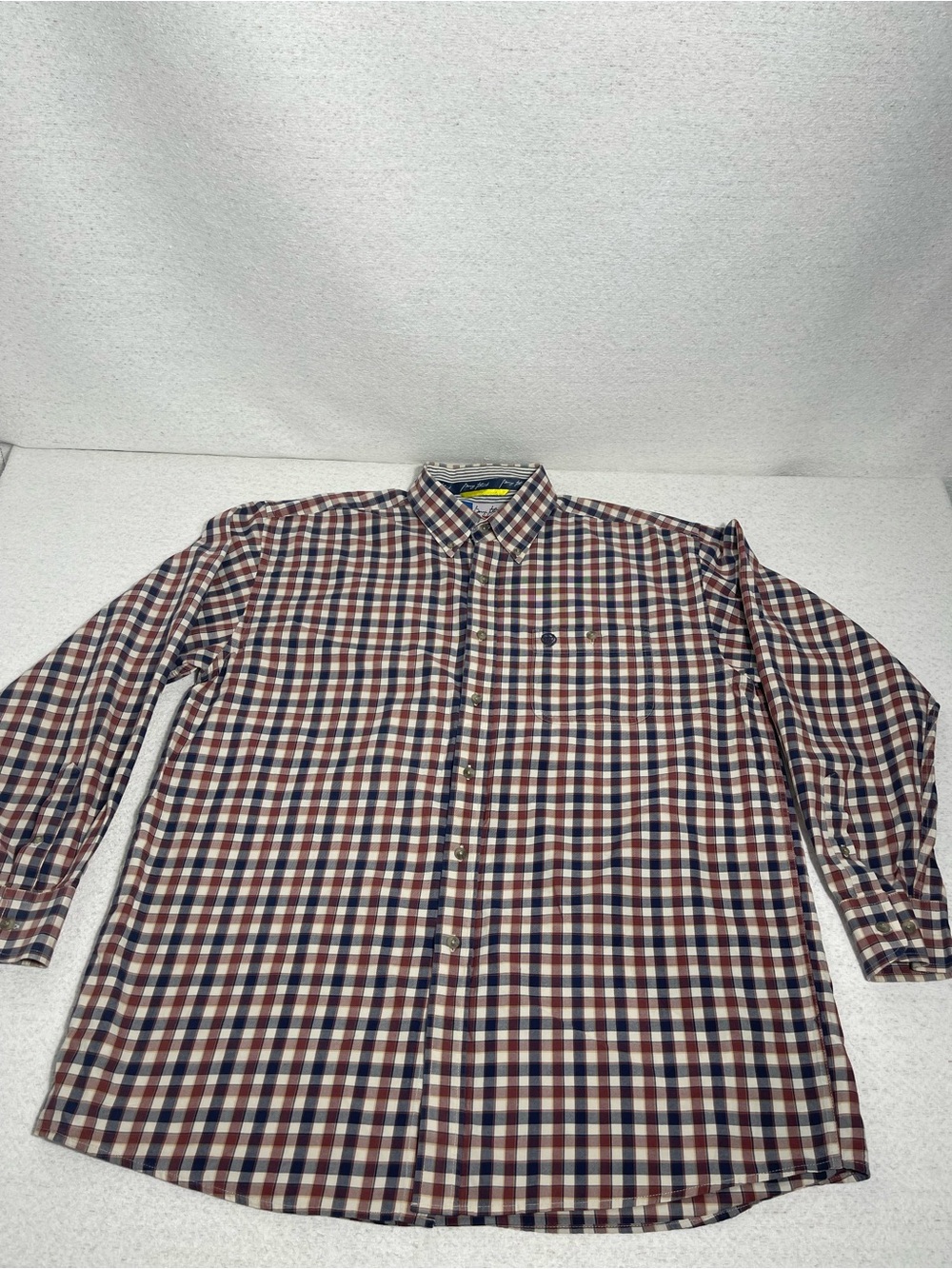 Wrangler George Strait Cowboy Cut Plaid Long Sleeve Shirt Men’s XL. SKU#0570
